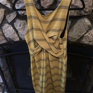 Bar III Yellow and Black Stripe Dress size Large